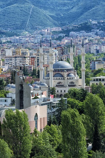 View over Tirana and the new Mosque