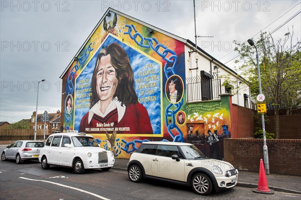 Political graffiti on wall in West Belfast