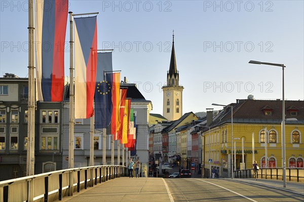 Flagpoles with the flags of the EU states