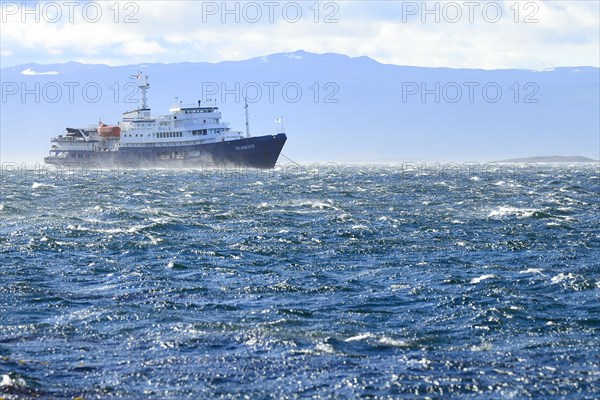 Cruise ship for Antarctica at anchor