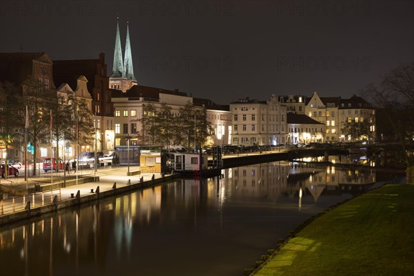 Old town on Obertrave at night