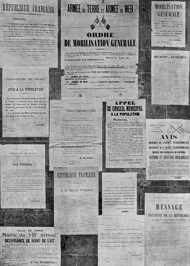 Announcement of the mobilization in 1914