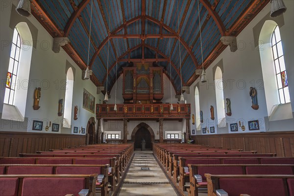 Interior view with organ gallery
