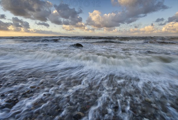 Surf at the Baltic Sea coast near Bakenberg