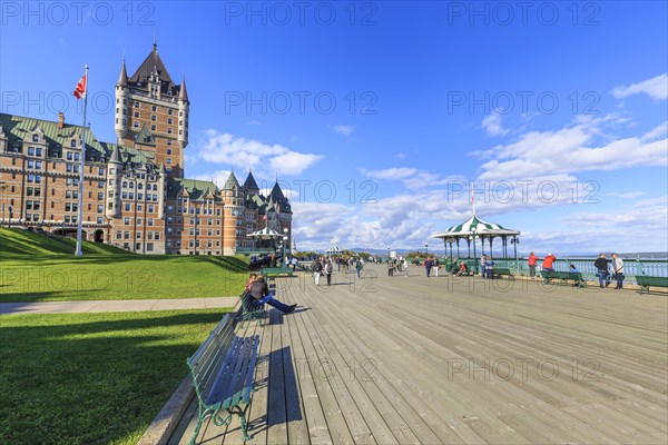 Seaside promenade Dufferin Terrace with Chateau Frontenac