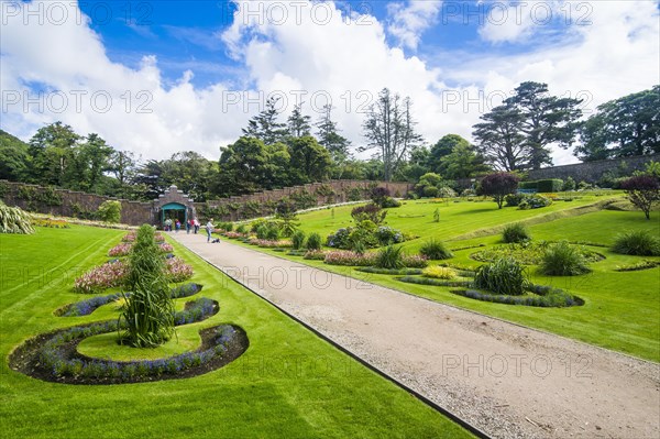 Walled victorian garden in Kylemore abbey