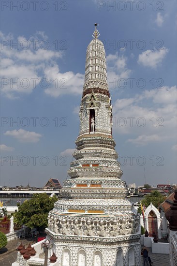 Small Prang with wind god Phra Phai on horseback