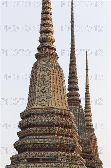 Three of the four Great Chedis of the Phra-Maha-Chedi-Si-Ratchakan Group