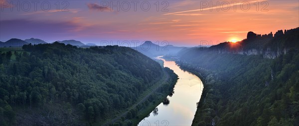 Sunset in the Elbe Valley