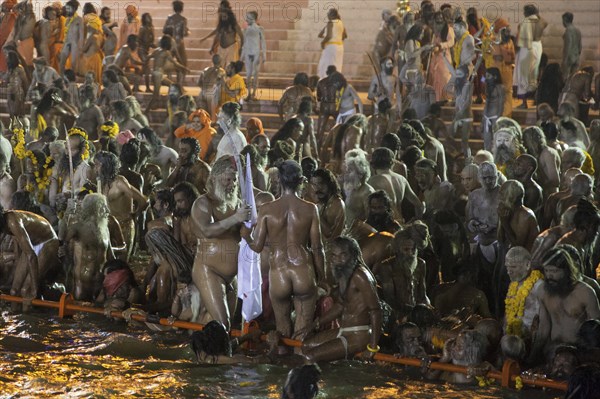 Sadhus at the holy bath