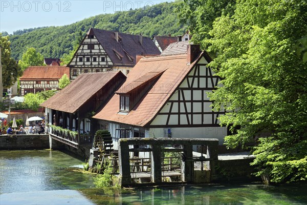 Historical hammer mill at the Blautopf