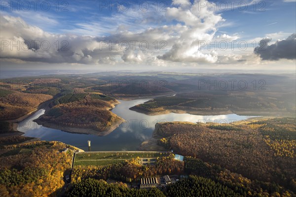 Wehebachtalsperre dam between Hurtgenwald in the district of Duren and Stolberg in the city region of Aachen