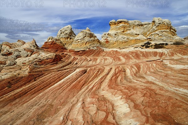 Rock formations of the White Pocket Canyon