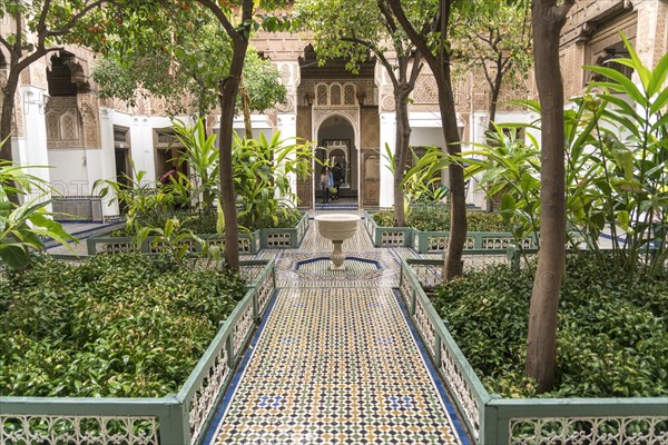 Courtyard with fountain in the palace of Bahia