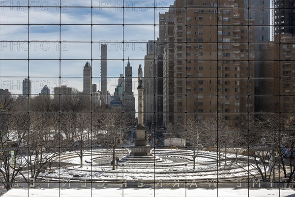 View of Columbus Circle from inside Time Warner Center