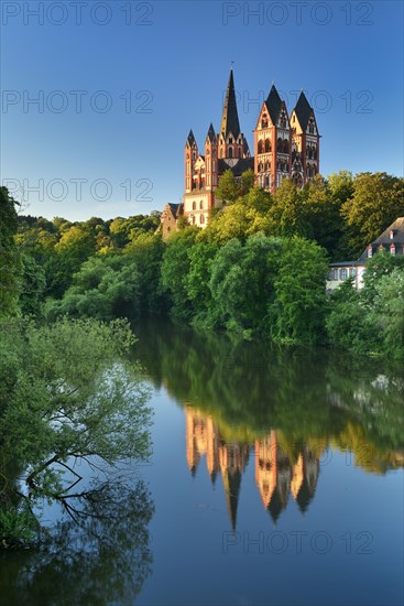 Limburg Cathedral St. Georg or St. George's Dome over the river Lahn