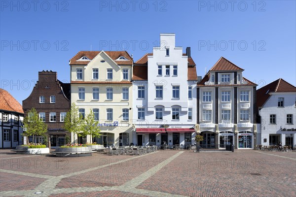 Old town houses at the market