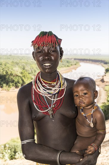 Young woman with baby