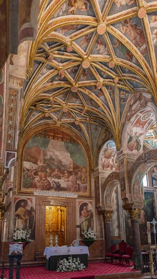 Decorated ceiling paintings with angels in Tabernacle Chapel
