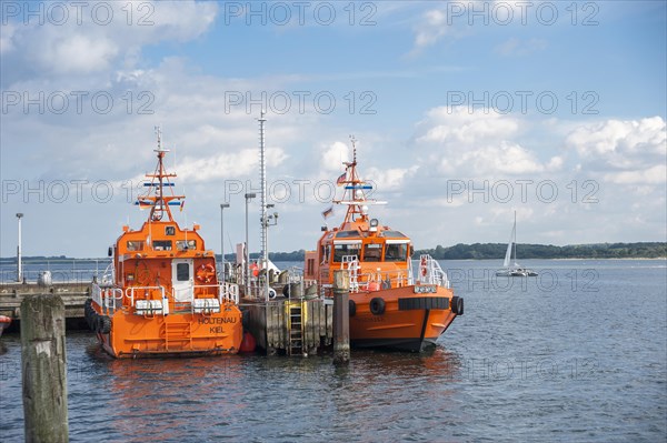 Pilot boats in the mouth of the Trave