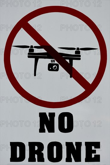 Prohibition sign No Drone