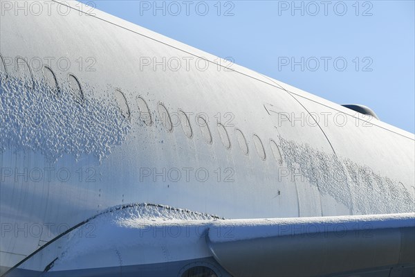 Ice-covered aircraft