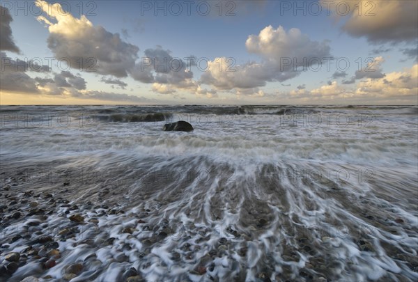 Surf at the Baltic Sea coast near Bakenberg