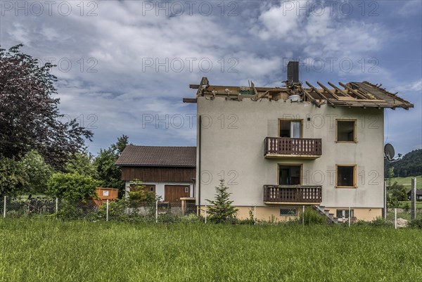 A house is demolished