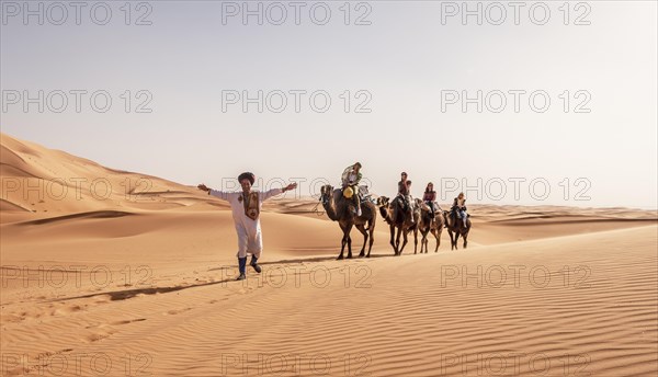 Tourists with Bedouin guide