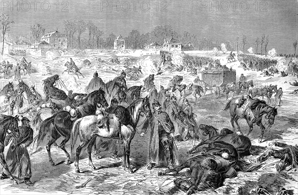 Wuerttemberg and Saxon troops in the grenade fire near Villiers on 30 November