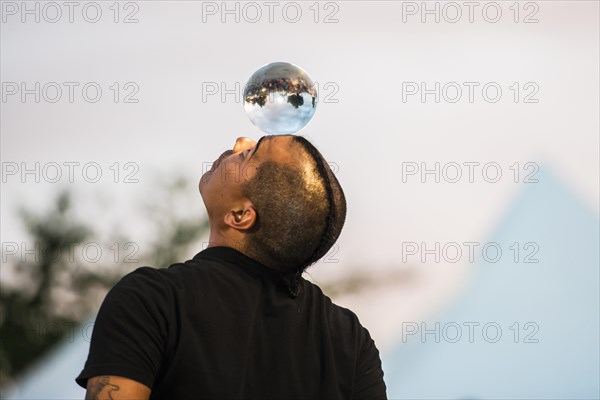 Juggler with crystal ball