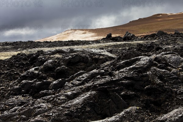 Lava field at Krakan Krafla volcano