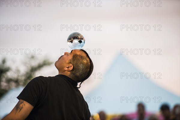 Juggler with crystal ball