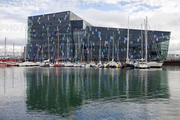 Harpa Concert Hall with marina