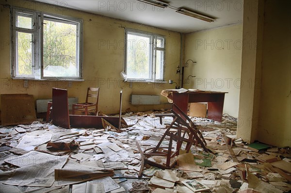 Destroyed classroom