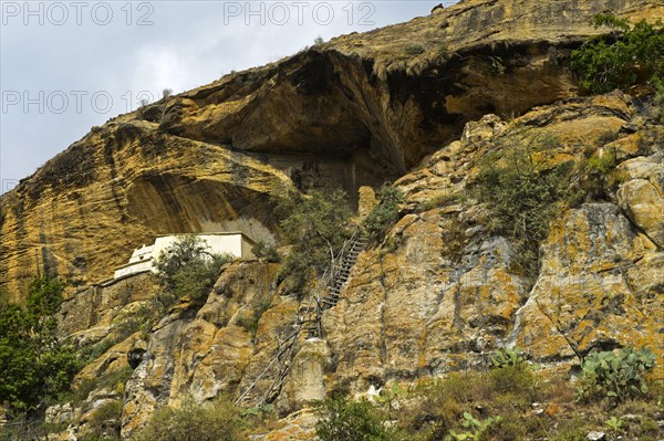 Rock with Orthodox rock church Petros and Paulos Melehayzengi