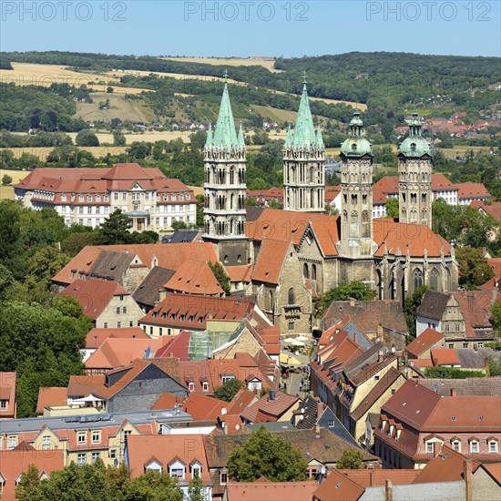 Naumburg Cathedral St. Peter and Paul above the roofs of the Old Town