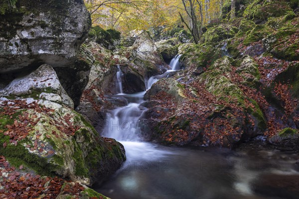 Autumnal river course of the Lepenjica