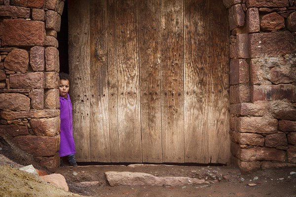 Small child in a Berber village near Marrakech