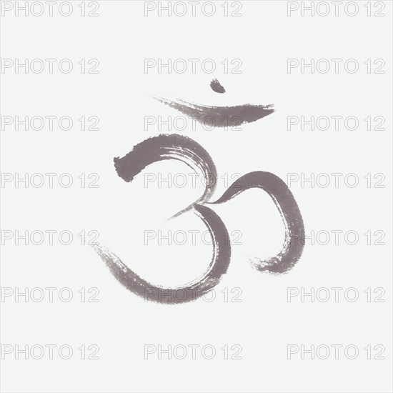 Illustration of a sacred spiritual sanscrit symbol Om or Aum
