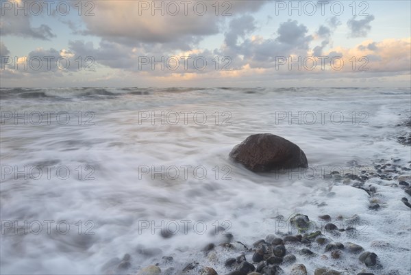 Surf at the Baltic Sea coast near Bakenberg