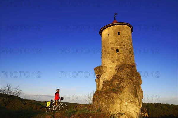 Cyclist at the Stehrturm Steinerner Beutel