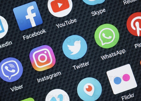 Social Media Apps on a smartphone