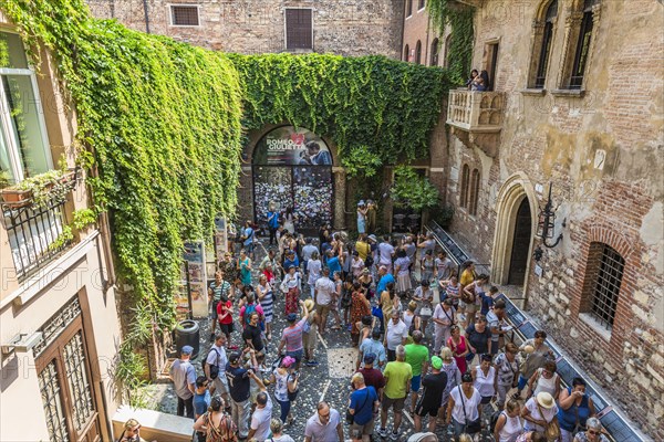 Tourists in the courtyard