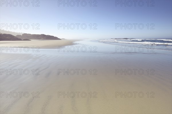 Long Beach sandy ocean shore during low tide