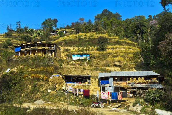 Terrace fields and farmstead near Nagarkot