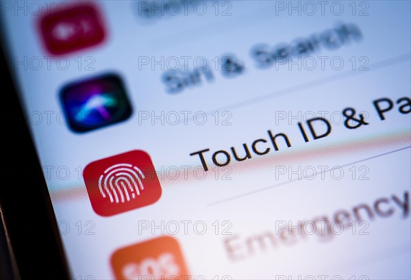 Touch ID and Passcode settings displayed on an iPhone