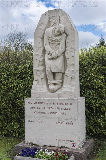 Memorial stone for the tortured and shot victims