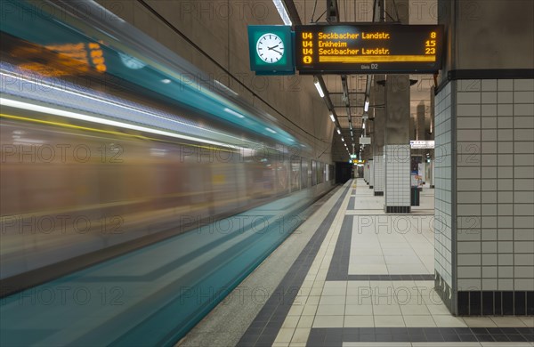 Departing metro at the platform