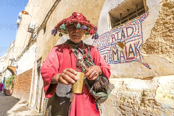 Traditional water seller in the Medina